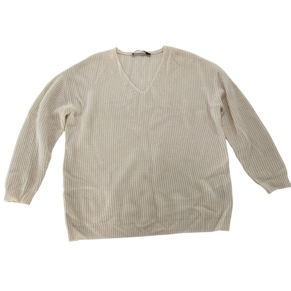 Jenni Kayne wool cashmere v-neck sweater - Picture 2 of 10